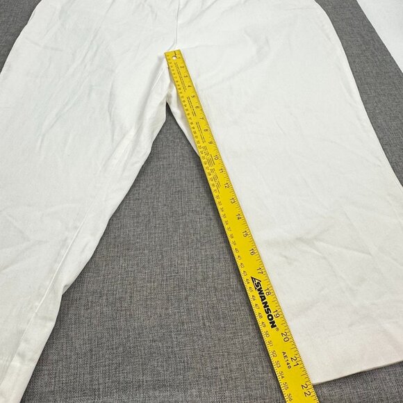NEW St Johns Bay Secretly Slender Pullover Capri White Plus 24W Cotton Blend - Picture 3 of 13